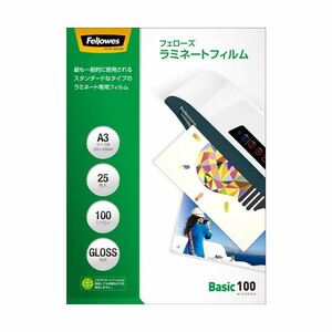 【新品】（まとめ）フェローズ ラミネートフィルム A3100μ 5848801 1パック(25枚)【×3セット】