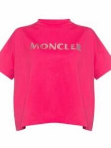 【新品】Moncler レディースTシャツ　Lサイズ ピンク色