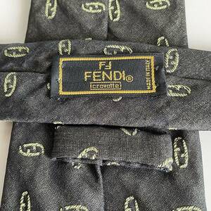 FENDI(フェンディ) 細ズッカ柄ドットネクタイ