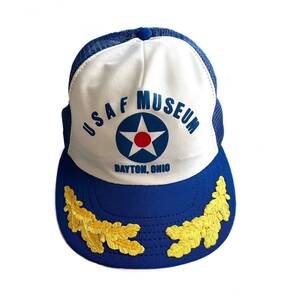 80s~ USA製 USAF MUSEUM Vintage Mesh Cap USMC USN キャップ 帽子 メッシュ アメリカ ミリタリー ヴィンテージ ビンテージ ロゴ 80s 90s