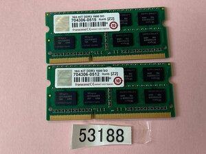 TRANSCEND PC3-12800S 8GB 2枚組 1セット 16GB DDR3 ノートパソコン用メモリ 204ピン ECC無し DDR3-1600 8GB 2枚で 16GB DDR3 LAPTOP RAM