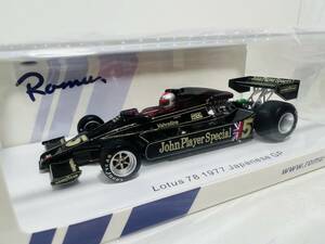 スパーク spark 1/43 ロータス 78 日本GP 1977 M.アンドレッティ ロム特注【ROMU056】