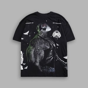 Darc Sport BORN IN DARCNESS BANE SIDE OVERSIZED TEE BLACK L ダルクスポーツ ダークネス ベイン サイド オーバーサイズTシャツ ブラック