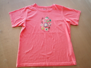 【美品】定番商品 モンベル mont・Bell ピンク 半袖 Tシャッツ 女性 Ｌ 速乾 軽量 WIC.T Women