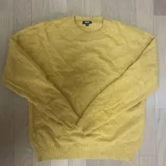 UNIQLO プレミアムラムクルーネックセーター L YELLOW