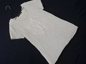 ネコポスOK グリーンレーベルリラクシング ユナイテッドアローズ プリント Tシャツ グレー ■◆ ☆ egb6 レディース