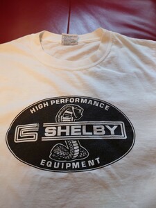 SHELBY シェルビーコブラホットロッドマッスルカーTシャツ ホワイト USA製　サイズM送料320円