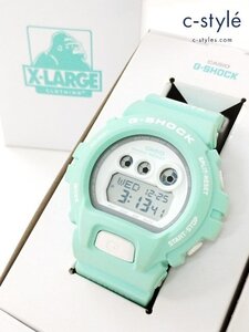 D057a [動作品] CASIO×X-LARGE カシオ×エクストララージ G-SHOCK 腕時計 ライトグリーン GD-X6900XL レディース | ファッション小物 O