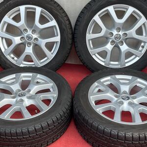 80%溝有。ENKEI製。NISSAN日産 エクストレイル 純正 18インチ×7J＋40 114.3/5穴YOKOHAMA 225/55R18スタッドレス★ジュ－ク ムラーノ等にも