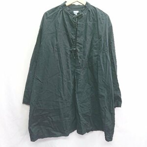 ◇ ARMY TWILL 長袖 チュニック サイズF ネイビー レディース E