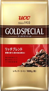 送料無料 UCC ゴールドスペシャル リッチブレンド コーヒー豆 (粉) 1000g