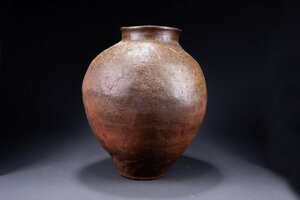 【善古堂】某有名オークション買入 江戸時代物 備前焼 希少 巨大備前大壺56CM（発送方法応談）当時物 骨董品 古美術0725-119S1