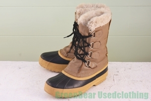 S271◆カナダ製【ソレル SOREL】ビンテージ スノーブーツ 良い味 茶 ブラウン レディース F6 23cm