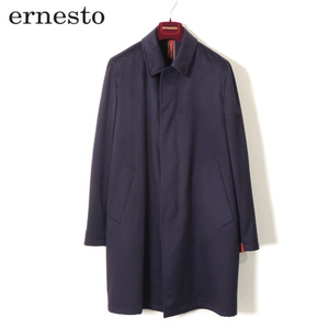 【定価30.1万・新品・50】ernesto（エルネスト）CAR-COAT カシミヤ パッカブルステンカラーコート ネイビー