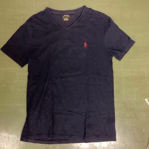 POLO RALPH LAUREN ラルフローレン Vネック 半袖 Tシャツ ネイビー メンズ　サイズS