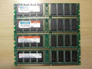 DDR 400 PC3200 CL3 184Pin 1GB×4枚セット hynixチップ デスクトップ用メモリ