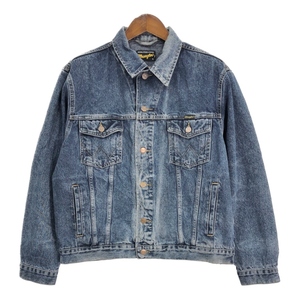 90年代 Wrangler ラングラー デニムジャケット ブルー (メンズ L) 中古 古着 S2257