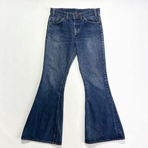 良好♪ビッグE 60s 70s USA製 LEVIS 684 オリジナル ビンテージ フレア BigE ヒゲ ハチノス ビッグベル スレーキスタンプ オレンジタブ 