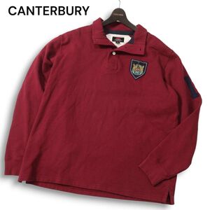 CANTERBURY カンタベリー ラグビー 秋冬 裏起毛★ 長袖 スウェット ラガーシャツ ポロシャツ Sz.3L メンズ 大きいサイズ　I4T04086_C#H