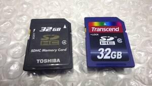 *TOSHIBA/Transcend/　ＳＤHCメモリーカード 　3GB　2枚セット 中古動作品　