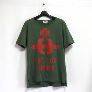 希少【vivienne westwood man ヴィヴィアンウエストウッド マン】アナーキー/ロゴ 半袖 カットソー Tシャツ/ミリタリー