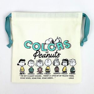 スヌーピー 巾着袋(S) A グリーン Colors of Peanuts 小物入れ(PWD)