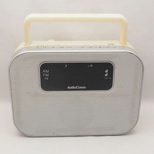 オーム電機 AudioComm RAD-F3357M AM FM 時計 アラーム ラジオ AC 単2 ジャンク品 管17680