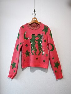 ★GUCCI / グッチ　*華やか♪　ビジュー使い　GEMINI 双子座ニットトップス/size:S*　古着のgplus広島　2412r3