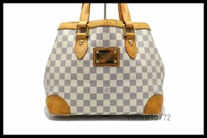 近年モデル希少美中古■LOUIS VUITTON ダミエアズール ハムプステッドPM レザー ハンドバッグ ルイヴィトン■1114ae4510350