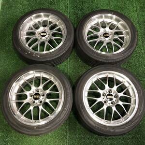 AE918-407【希少 美品】深リム BBS RS-GT★RS918A RS920A 19インチ 8.5J+30 8.5J+38 114.3 5H ホイール 245/45R19 4本 アルファード30後期