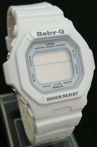 稼働品!!ライト点灯!!オールホワイト★CASIO/カシオ Baby-G/ベビージー ベビーG BG-5600WH-7 クォーツ 腕時計 ウォッチ USED品＊