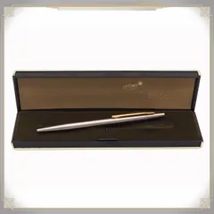 【中古】MONTBLANC モンブラン ノブレス ボールペン NOBLESSE ノック式 金属製 シルバー ゴールド ブラックインク 文房具 筆記具 高級筆記用具 ドイツ製