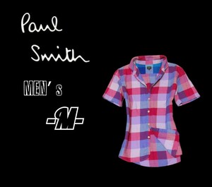 メンズM◇Paul Smith◇チェック柄半袖シャツ