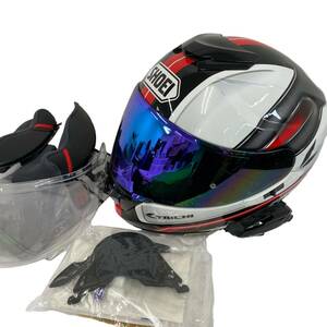 【即決】 SHOEI GT-Air DAUNTLESS ドーントレス TC-1(RED/WHITE)　※B+COM SB5X（動作確認済み）、ミラーシールド付 Mサイズ 白系 8326-100