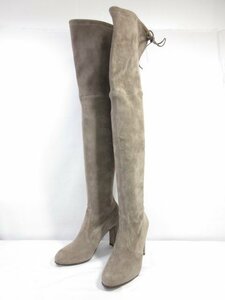 美品 【スチュワートワイツマン STUART WEITZMAN 】 35754 スエード ニーハイブーツ ロング (レディース) size36.5 グレージュ ■30LZ4561