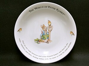 3QV売切！税無し☆ピーターラビット★カレー・パスタ皿★21cm★深皿★THE WORLD OF PETER RABBIT★食器★現品限り★1217-7