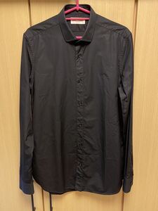 国内正規 16SS Saint Laurent Paris サンローランパリ タイニーカラー ドレスシャツ 黒 37 14 1/2 376934 YYL16