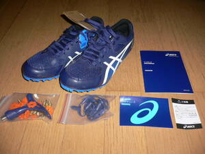 アシックス エフォート 13 1093A167 400 ピーコート/ホワイト 23.5cm EFFORT 陸上競技 スパイクシューズ PEACOAT×WHITE asics 23.5センチ