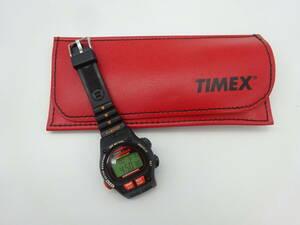 ☆電池交換済み☆ #27564 TIMEX/タイメックス IRONMAN/アイアンマン デシタル ブラック 腕時計 ケース付き