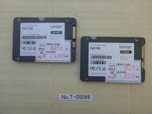管理番号　T-05066 / SSD / Lexar / 2.5インチ / SATA / 480GB・512GB / 全2個セット / ゆうパケット発送 / データ消去済み / ジャンク扱い