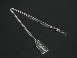 1円 ■美品■ ChristianDior クリスチャンディオール ネックレス ペンダント アクセサリー レディース シルバー系 FD7916