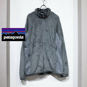 M / Patagonia パタゴニア Rシリーズ R3 フリース ジャケット POLARTEC サーマル ジップアップ グレー ミリタリー アウトドア 刺繍ロゴ