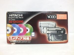 n6463 【ジャンク】HITACHI DVDビデオカメラ DVDカム Wooo DZ-GX3300-B [099-241219]