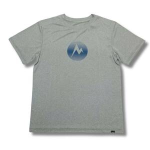 即決☆マーモット MARK ロゴ 半袖Tシャツ GY/Mサイズ 送料無料 速乾吸汗 UPF30 キャンプ グレー 灰色 Marmot