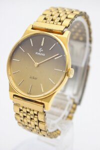 【行董】RADO ラドー la fierte 17石 612 手巻き ラウンド ゴールド系文字盤 グラデーション メンズ腕時計 ※レタパ※ AZ984BOM92