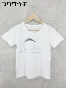 ◇ EEL Products イール プロダクツ プリント 半袖 Tシャツ カットソー サイズXS ホワイト メンズ