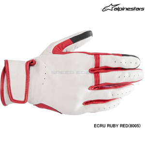 在庫あり alpinestars アルパインスターズ グローブ DYNO LEATHER GLOVE カラー:ECRU RUBY RED(8005) サイズ:XL