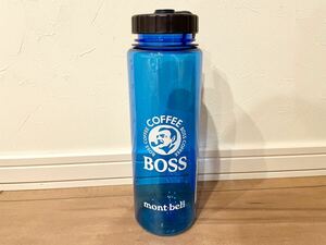 ★送料無料★希少 モンベル ×BOSS コラボモデル クリアボトル 1L 1000ml mont-bell ブルー 水筒 ウォーターボトル 登山 トレッキング