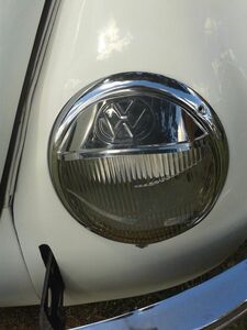空冷VW ヘッドライトアイブロー まつ毛 まぶた バイザー VWロゴ入り 広い幅 ステンレス製 VWワーゲン 2個セット ペア ビートル T1 T2 バス