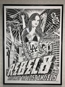 REBEL8 /シルクスクリーン/レベル8/Lost Angels/直筆サイン入り/Mike Giant(/フレーム額付/Mr.Cartoon/ミスター カートゥーン/JOKER BRAND